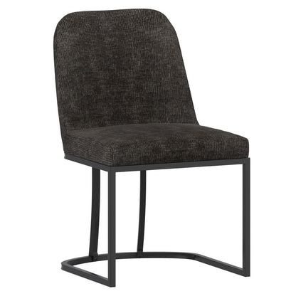 Julius/Dario 7pc Dining Set in White Table with Charcoal Chair