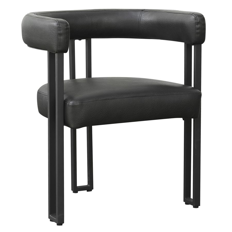 Zax/Scarlet 7pc Dining Set - Grey Table with Black Chair