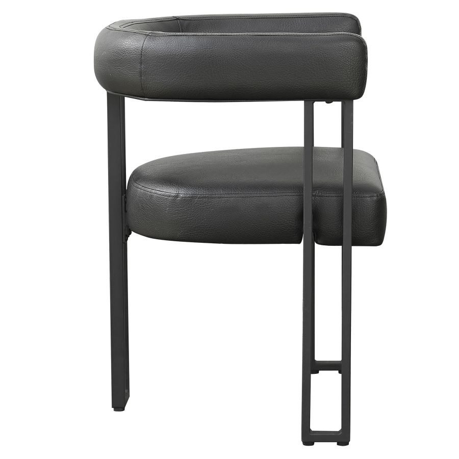 Zax/Scarlet 7pc Dining Set - Grey Table with Black Chair