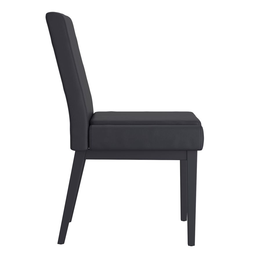 Forna/Cortez 7pc Dining Set in Natural Table with Black Chair