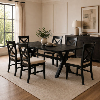 Signy Swivel Dining Chair, Set of 2, in Black