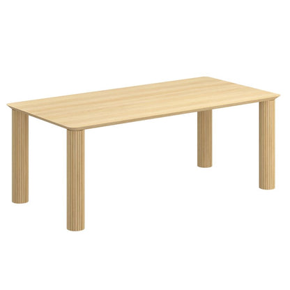 Sangra/Amara 7pc Dining Set - Natural Table with Charcoal Chair