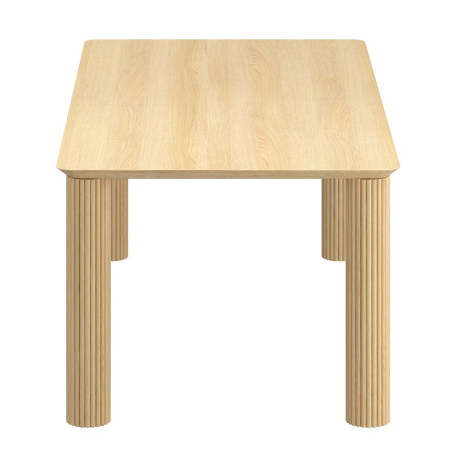 Sangra/Amara 7pc Dining Set - Natural Table with Charcoal Chair