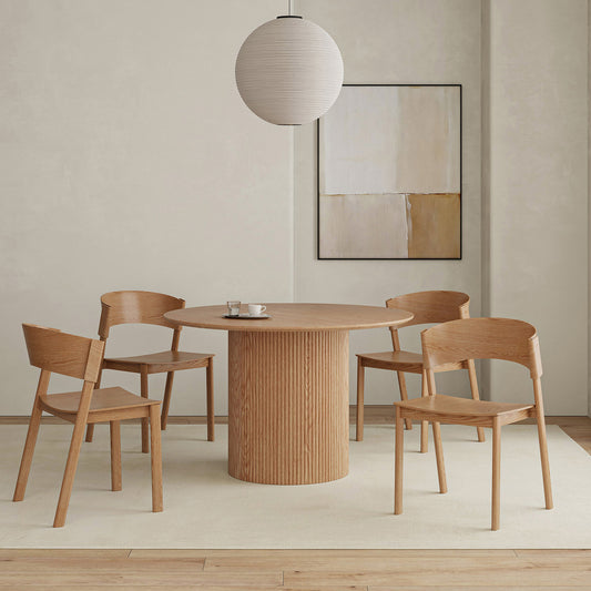 Tovas and Elias 5pc Dining Set - Natural Table and Natural Chairs