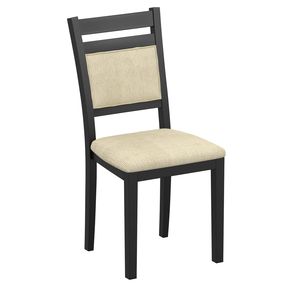 Conrad 3pc Dining Set – Black Table and Black Chairs – 7