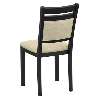 Conrad 3pc Dining Set – Black Table and Black Chairs – 8