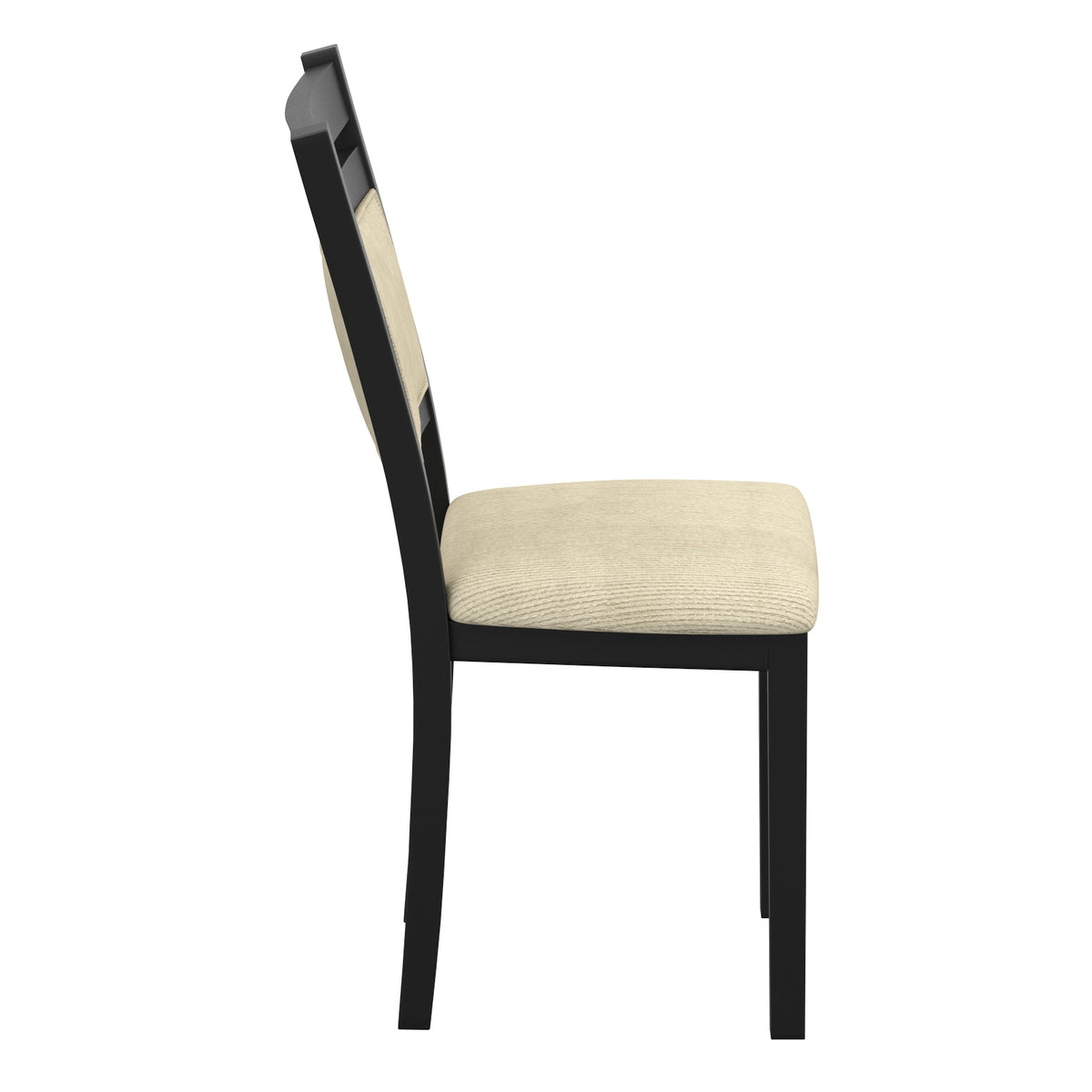 Conrad 3pc Dining Set – Black Table and Black Chairs – 9