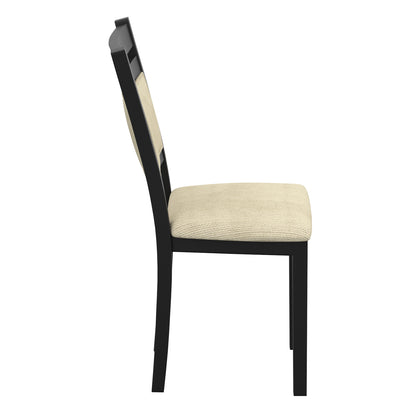 Conrad 3pc Dining Set – Black Table and Black Chairs – 9