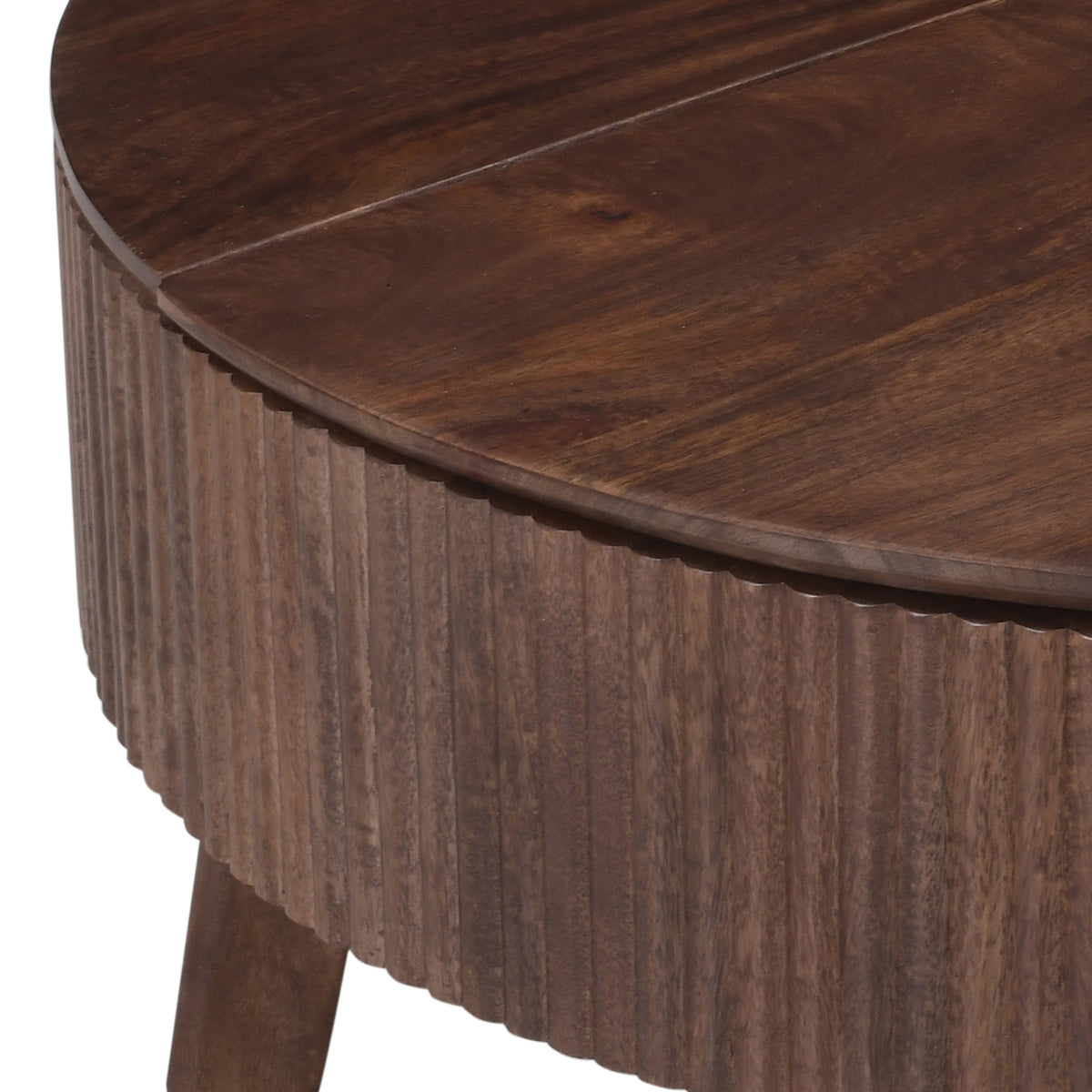 Balark Round Lift-Top Coffee Table in Walnut