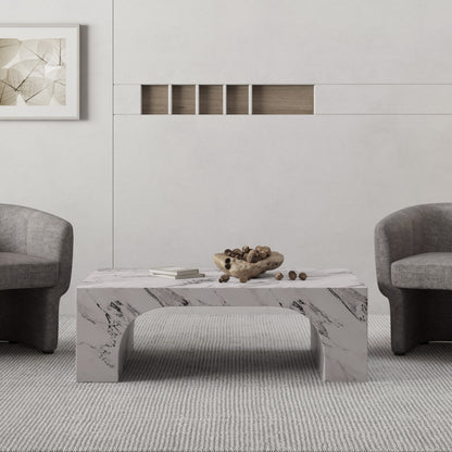 Atticus Rectangular Coffee Table – Bulgari White – 2