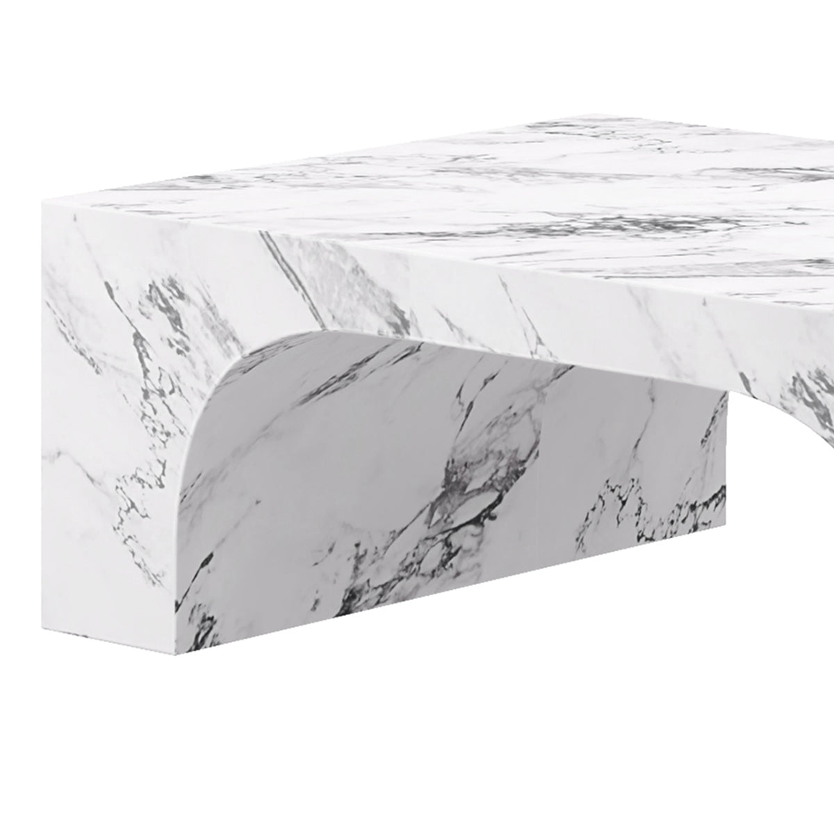 Atticus Rectangular Coffee Table – Bulgari White – 3