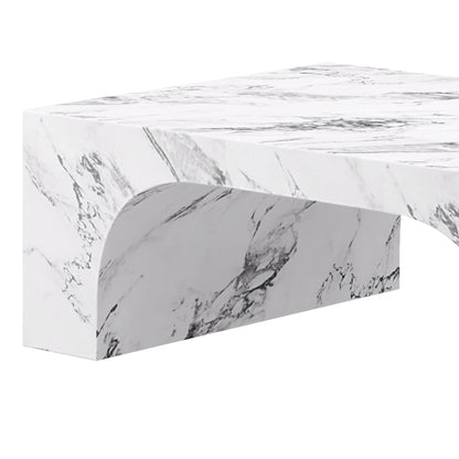 Atticus Rectangular Coffee Table – Bulgari White – 3