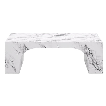 Atticus Rectangular Coffee Table – Bulgari White – 5
