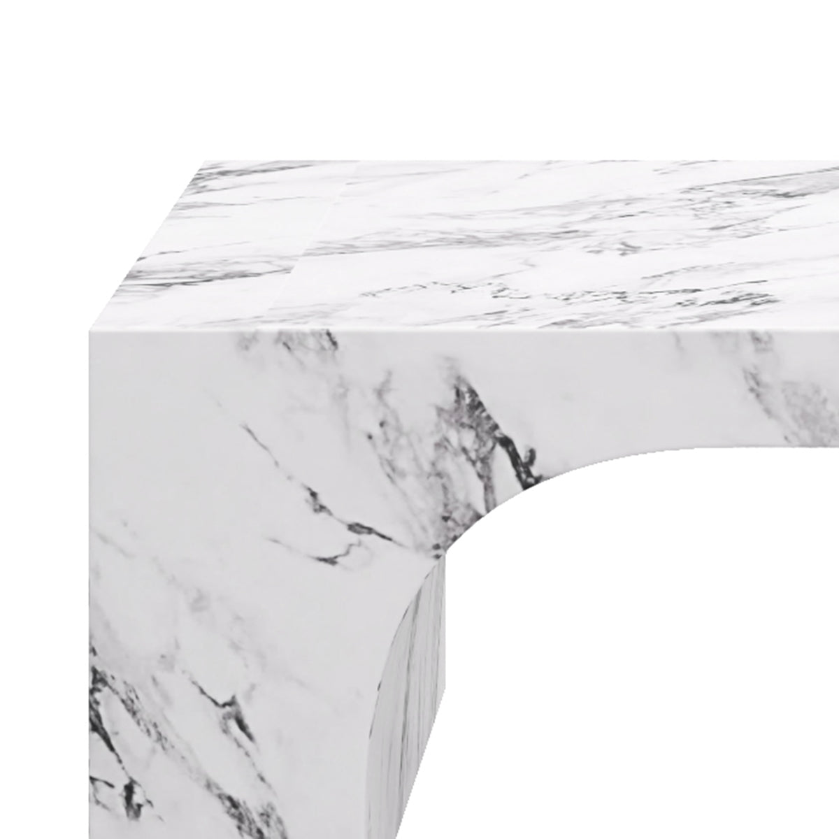 Atticus Rectangular Coffee Table – Bulgari White – 7