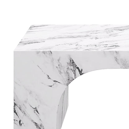 Atticus Rectangular Coffee Table – Bulgari White – 7