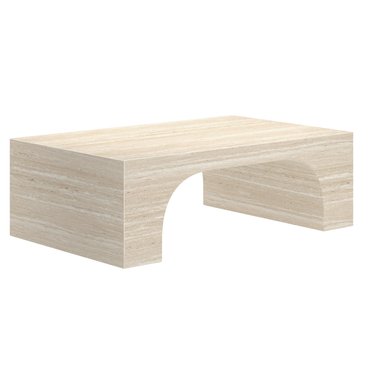Atticus Rectangular Coffee Table – Travertine – 1