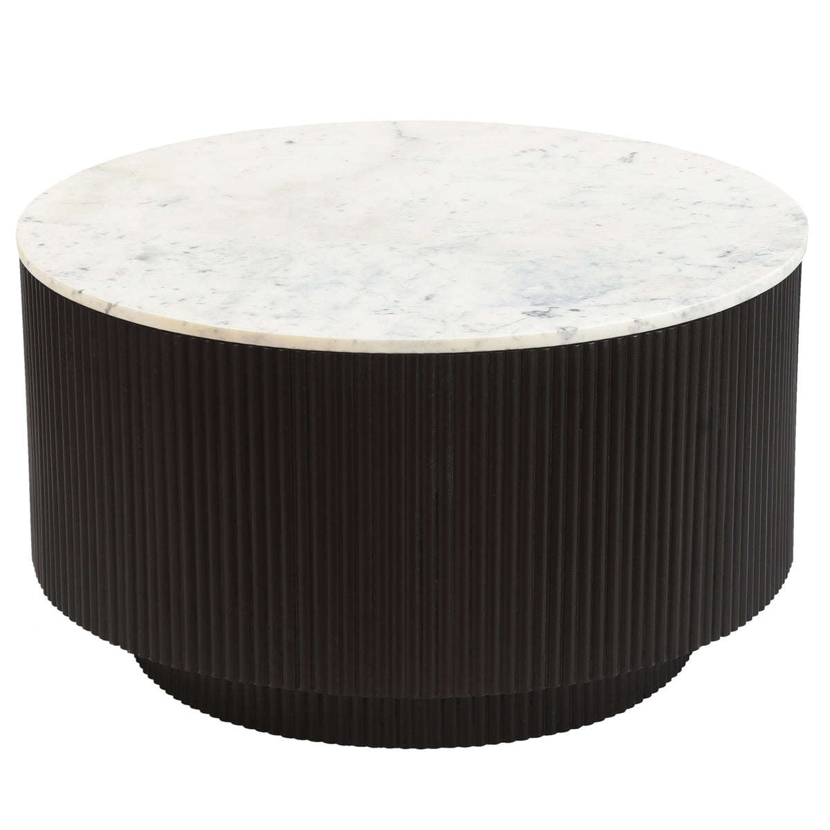 Reyna Round Coffee Table with Storage – Black and White – 4