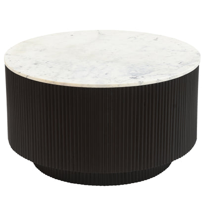Reyna Round Coffee Table with Storage – Black and White – 4