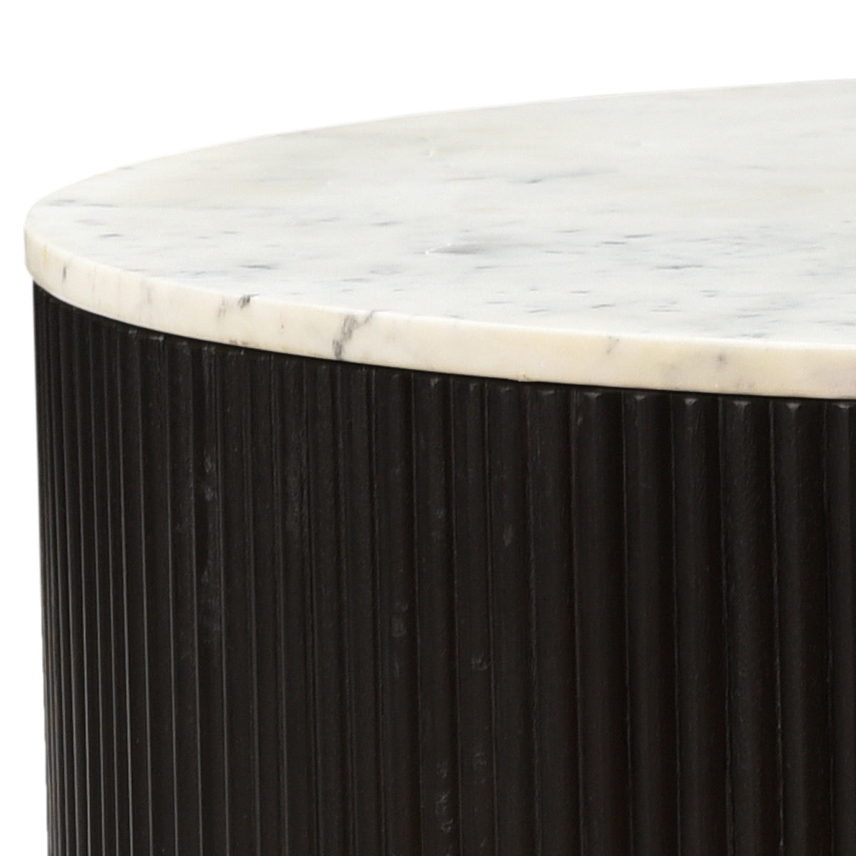 Reyna Round Coffee Table with Storage – Black and White – 6