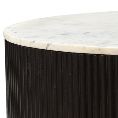 Reyna Round Coffee Table with Storage – Black and White – 6