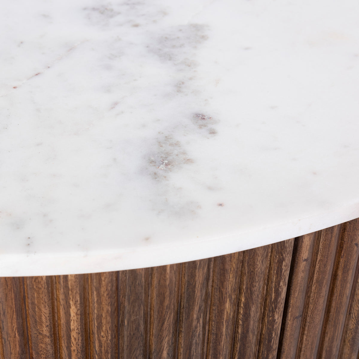 Reyna Round Coffee Table with Storage – Walnut and White – 6