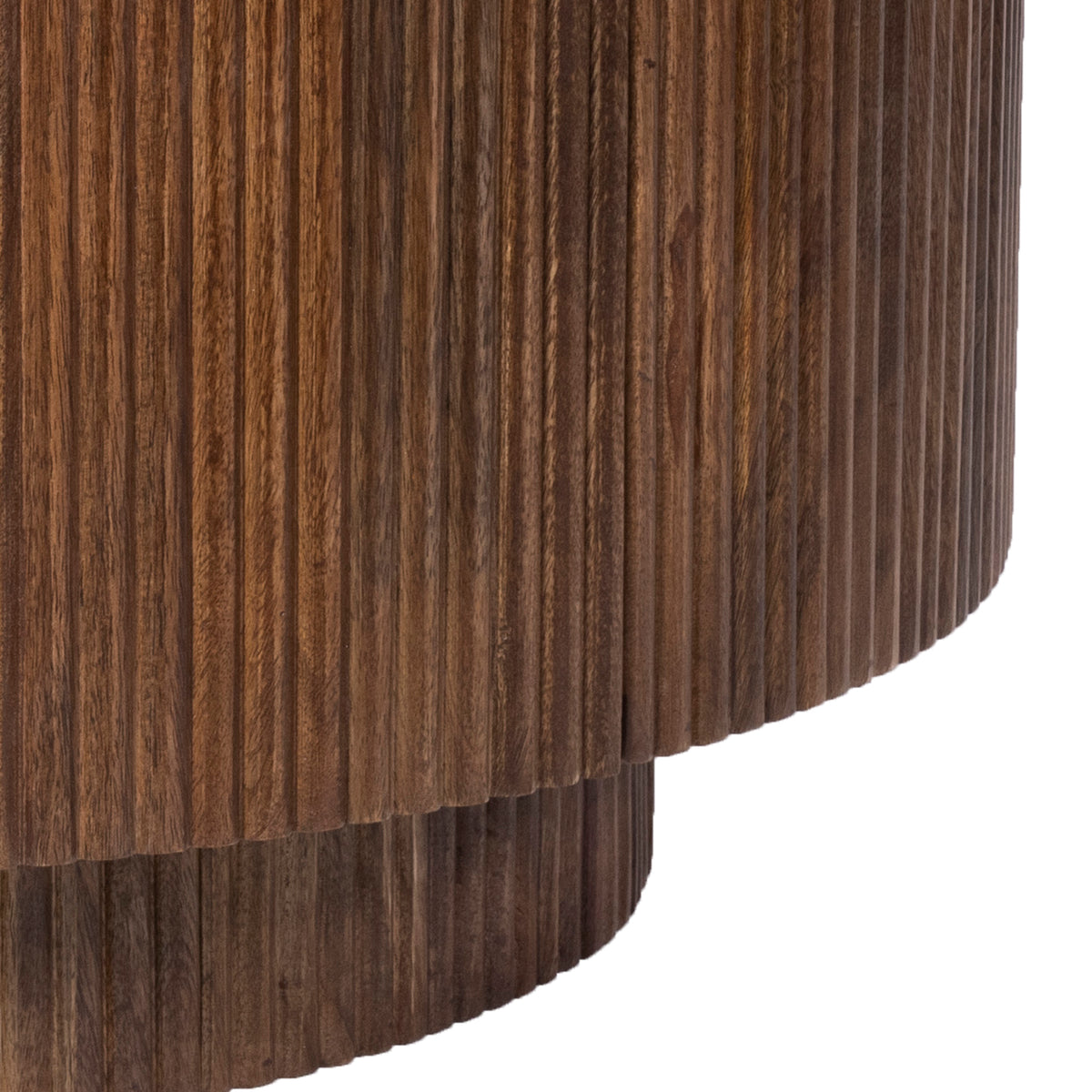 Reyna Round Coffee Table with Storage – Walnut and White – 7