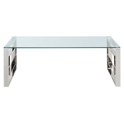 Eros Rectangular Coffee Table – Silver – 3