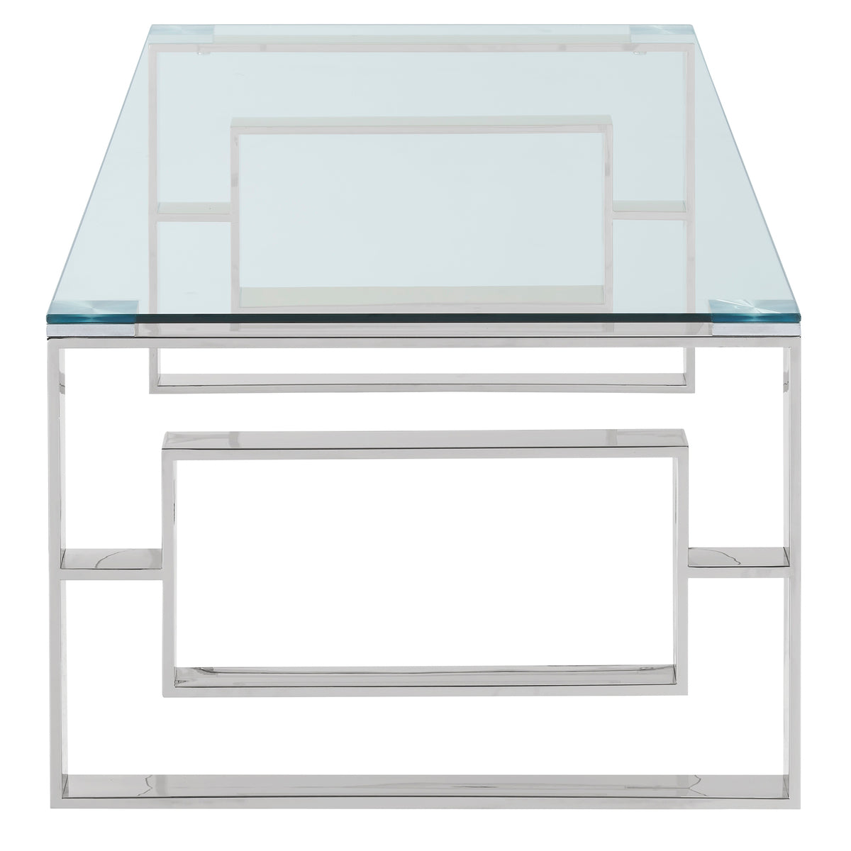 Eros Rectangular Coffee Table – Silver – 4