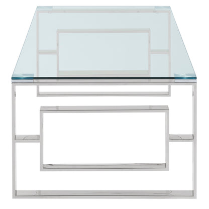 Eros Rectangular Coffee Table – Silver – 4