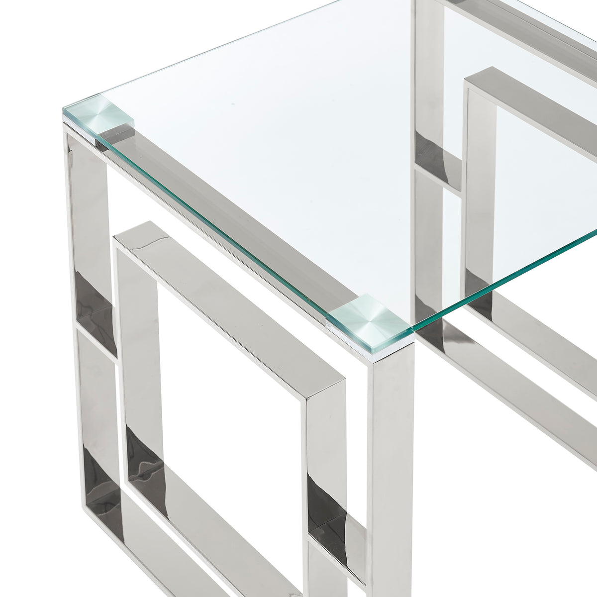 Eros Rectangular Coffee Table – Silver – 5