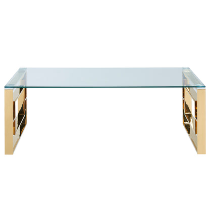 Eros Rectangular Coffee Table – Gold – 3
