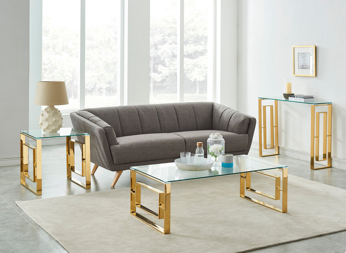 Eros Rectangular Coffee Table – Gold – 6
