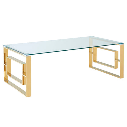 Eros Rectangular Coffee Table – Gold – 1