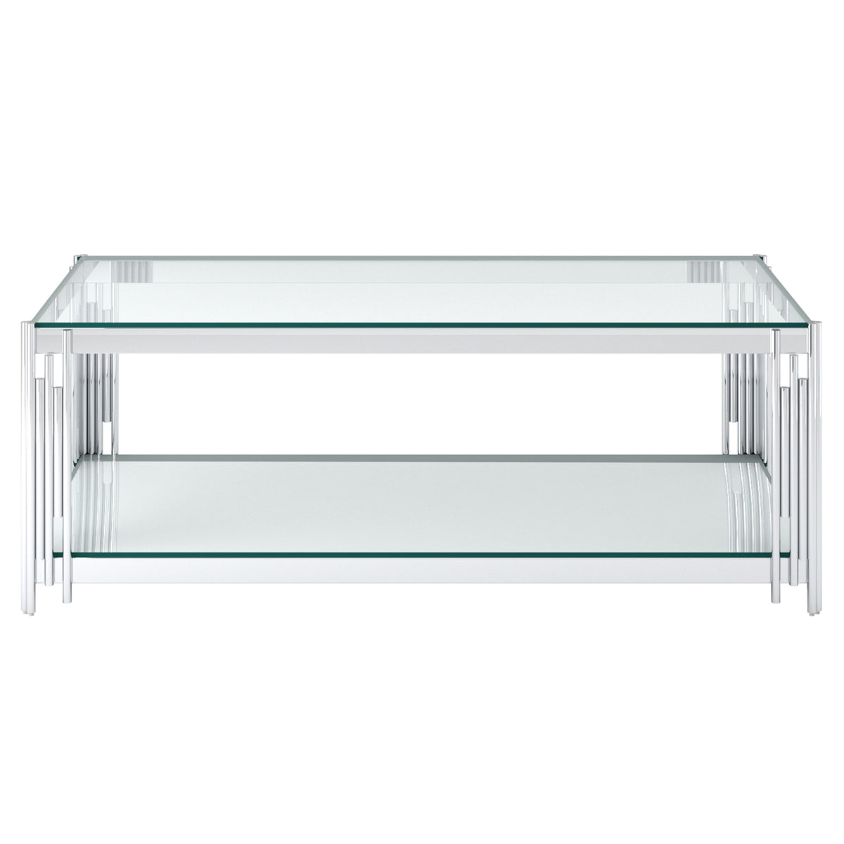 Estrel Rectangular Coffee Table – Silver – 3