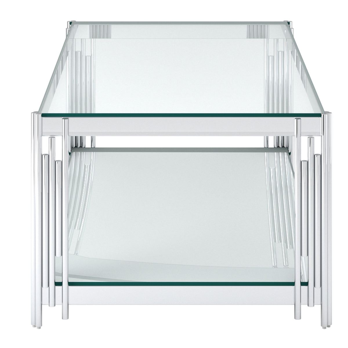 Estrel Rectangular Coffee Table – Silver – 4