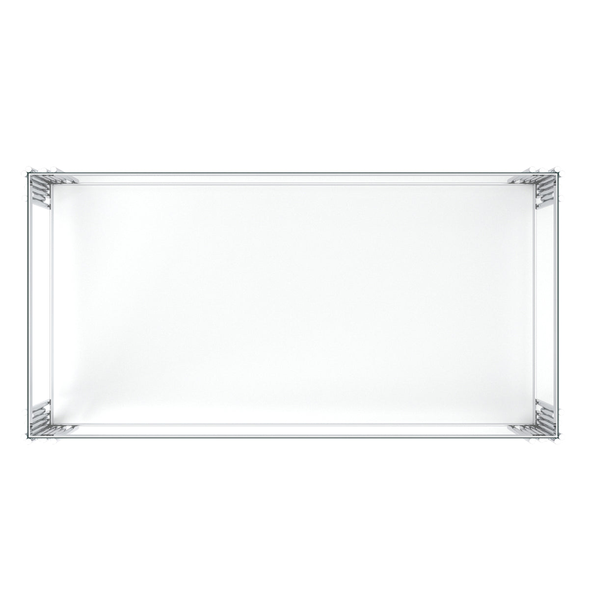 Estrel Rectangular Coffee Table – Silver – 5
