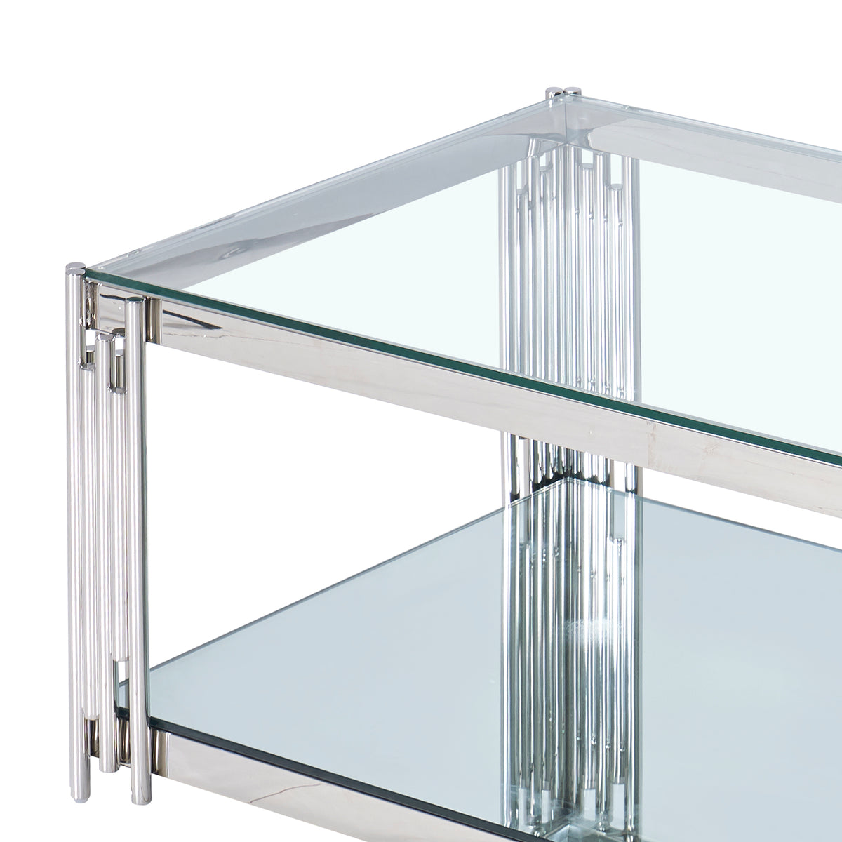 Estrel Rectangular Coffee Table – Silver – 6