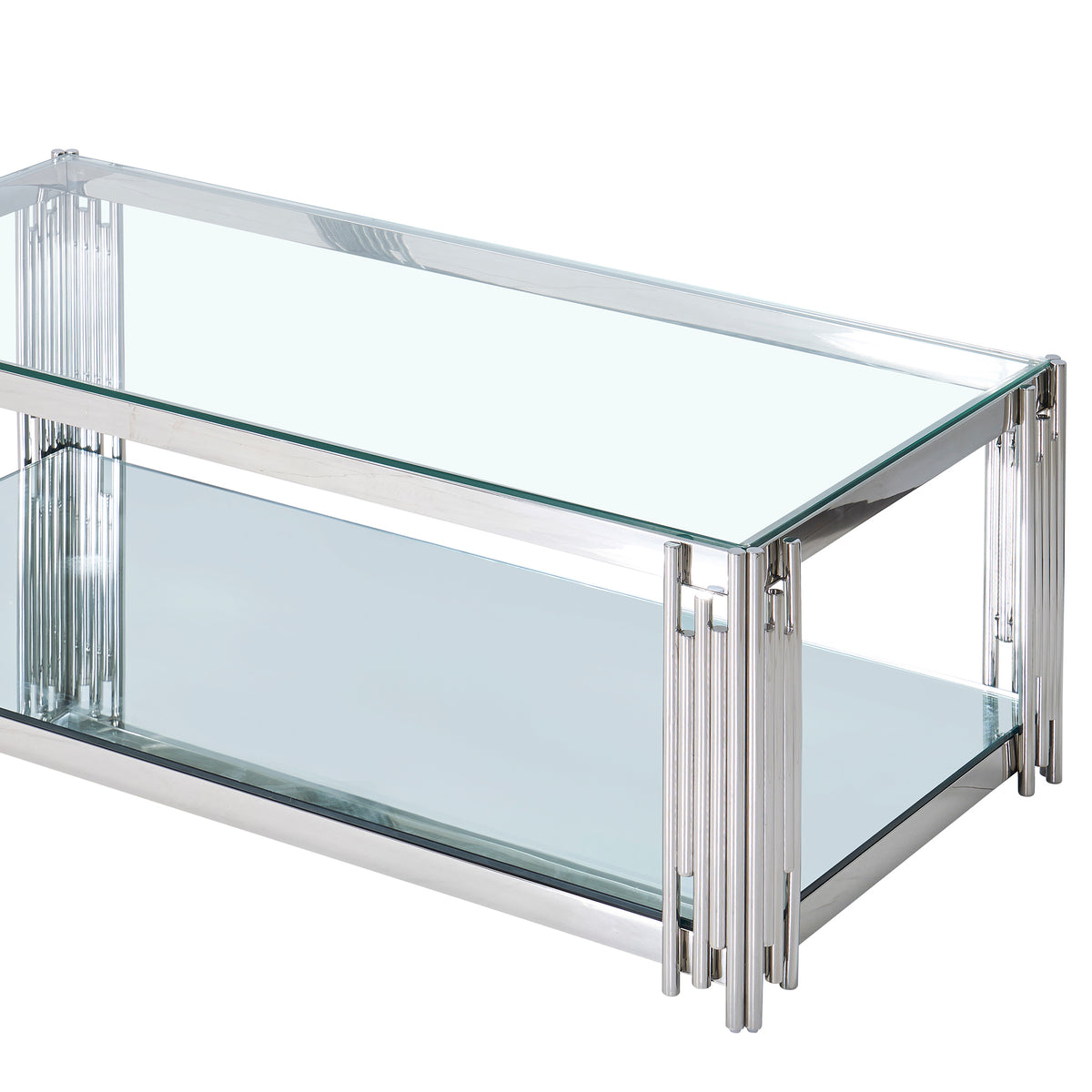 Estrel Rectangular Coffee Table – Silver – 7