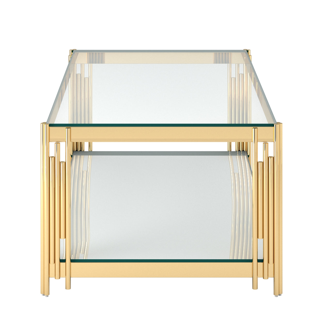 Estrel Rectangular Coffee Table – Gold – 4