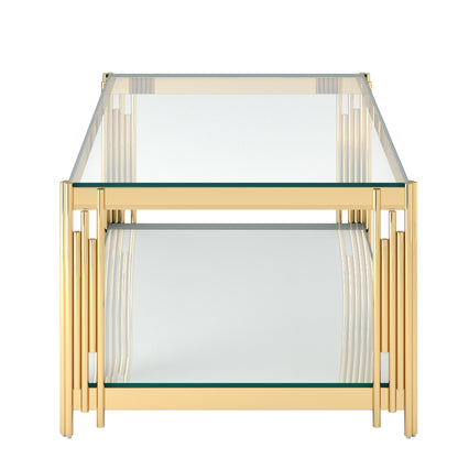 Estrel Rectangular Coffee Table – Gold – 4