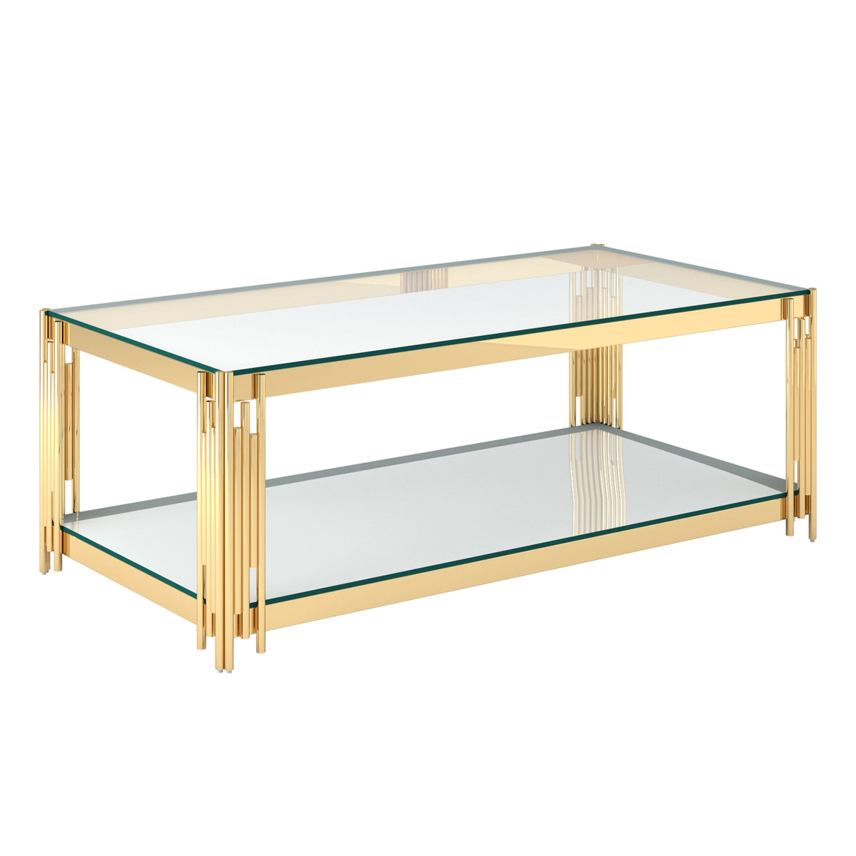 Estrel Rectangular Coffee Table – Gold – 1