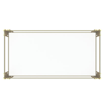 Estrel Rectangular Coffee Table – Gold – 5