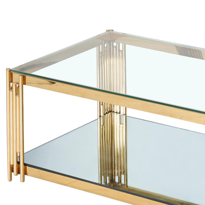 Estrel Rectangular Coffee Table – Gold – 7