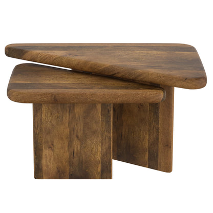 Draco 2pc Coffee Table Set in Walnut