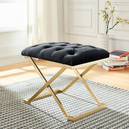 Rada Bench – Black and Brushed Gold – 2