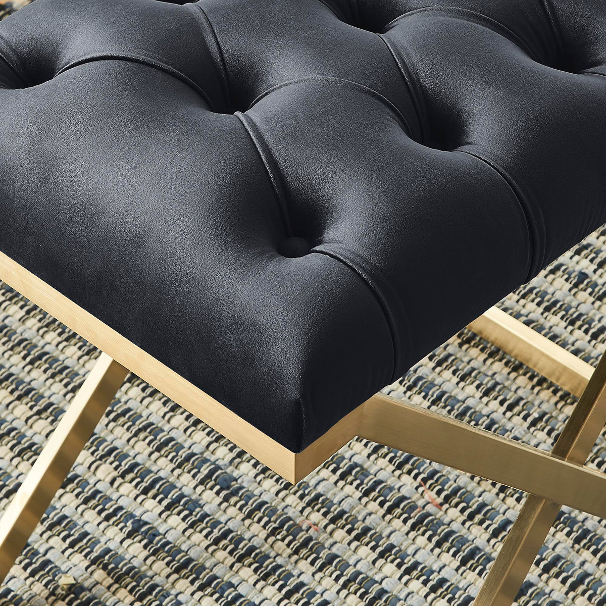 Rada Bench – Black and Brushed Gold – 5