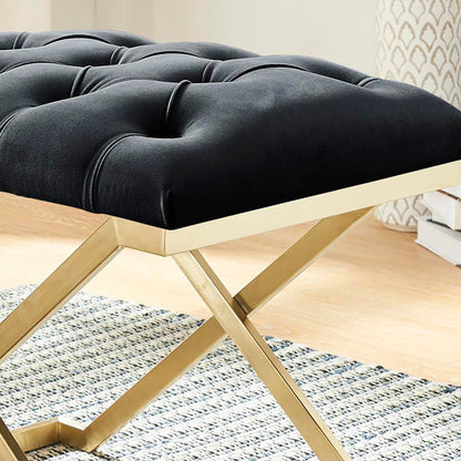 Rada Bench – Black and Brushed Gold – 6