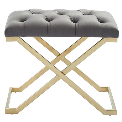 Rada Bench – Grey and Brushed Gold – 3