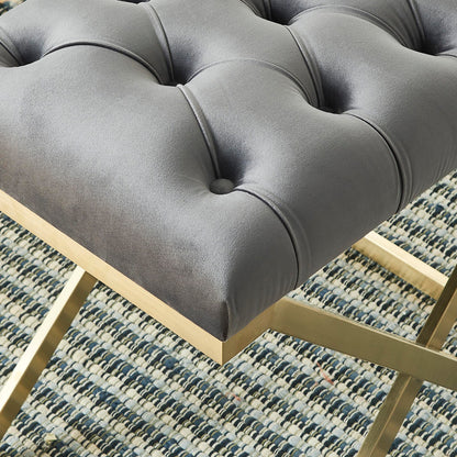 Rada Bench – Grey and Brushed Gold – 5