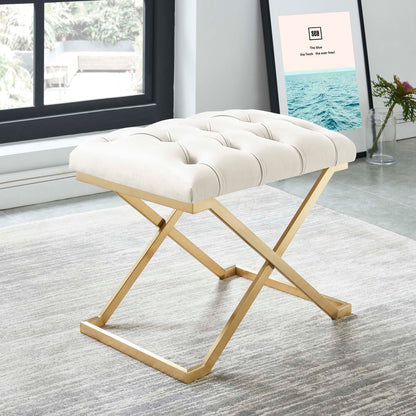 Rada Bench – Ivory and Brushed Gold – 2